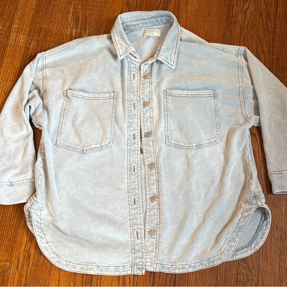 Z Supply Jackets & Blazers - Z Supply Light Blue Casual Shirt Shacket